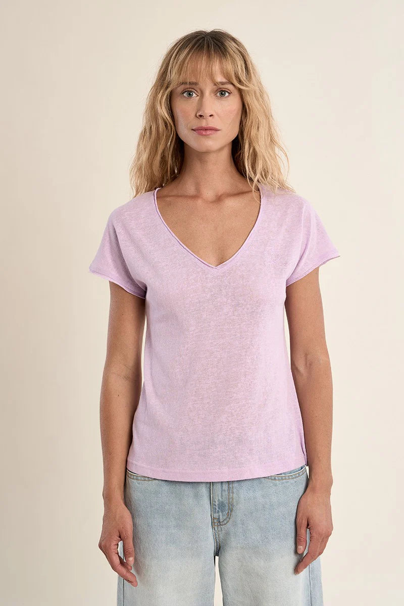The Everyday Mauve V-Neck Tee
