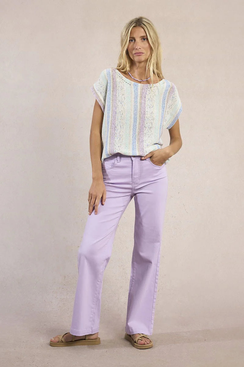 The Mauve Sunset Stripe Sweater