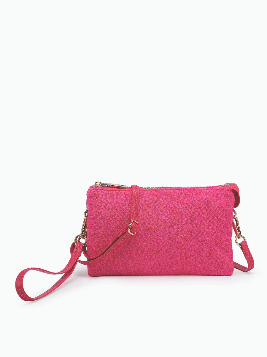 Riley Terry Cloth Monogrammable 3 Compartment Crossbody/Wristlet