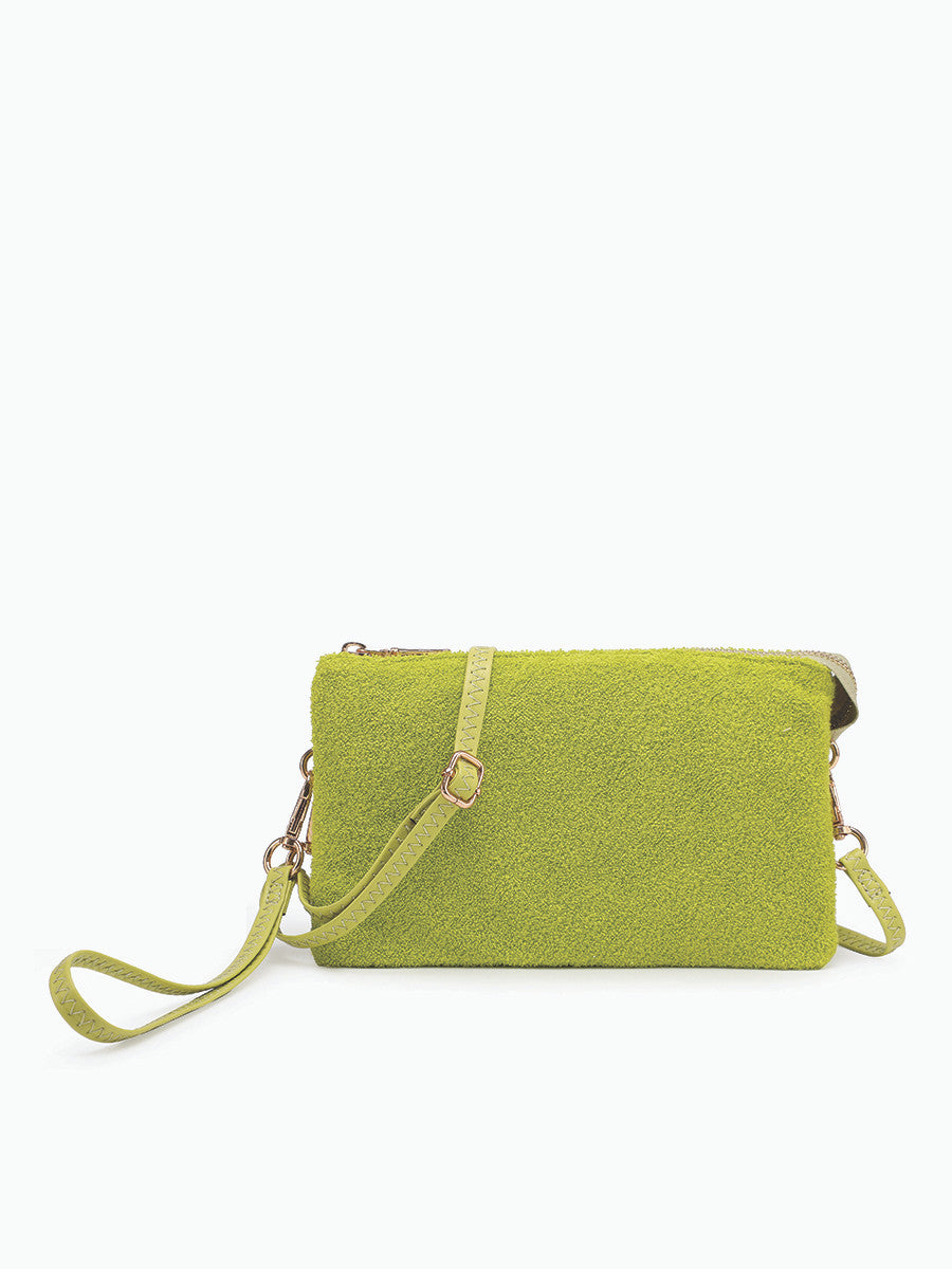 Riley Terry Cloth Monogrammable 3 Compartment Crossbody/Wristlet