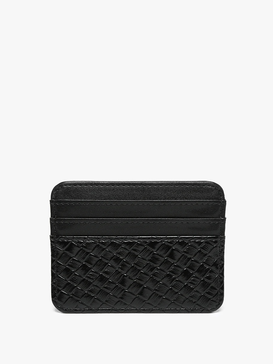 Fatima Faux Woven Card Holder
