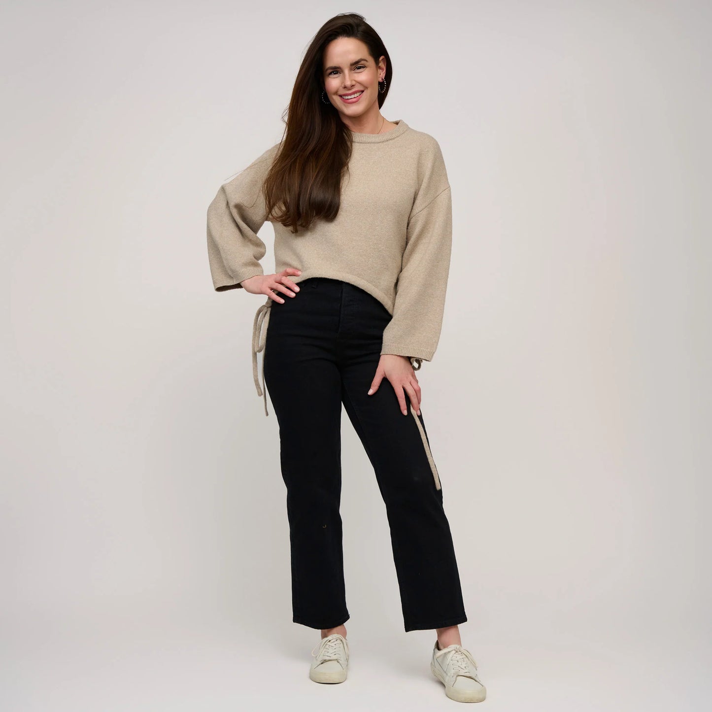 Sloane Drawstring Hem Sweater & Lounge Pant Set | Soft Sweater Knit Matching Set
