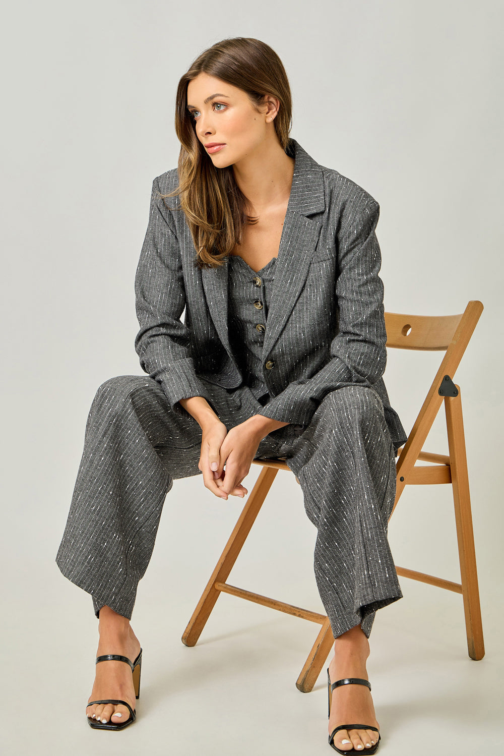 The Sparklet Pinstripe Blazer
