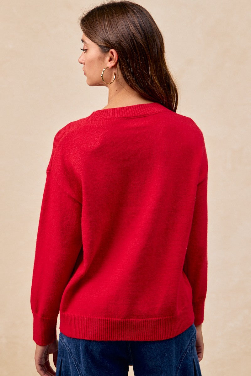 Reindeer Games Plaid Sweater