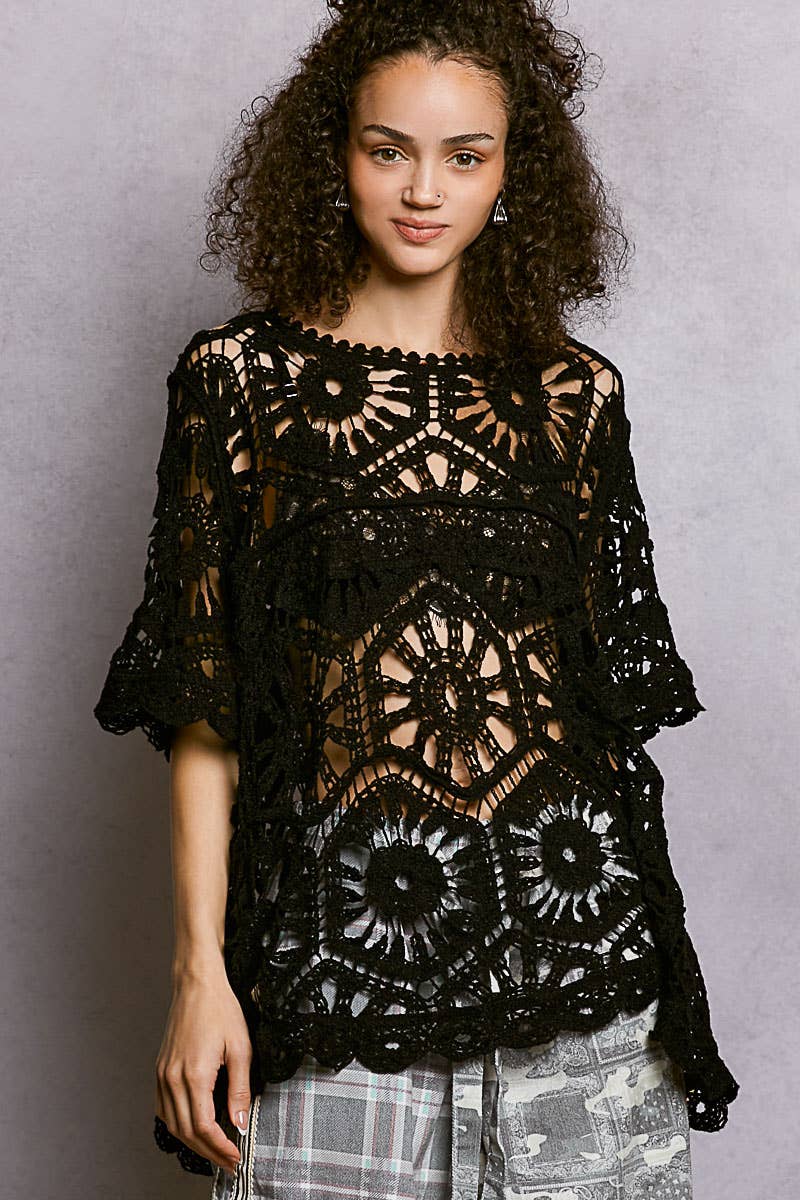 Scallops & Sunshine Crochet Tunic