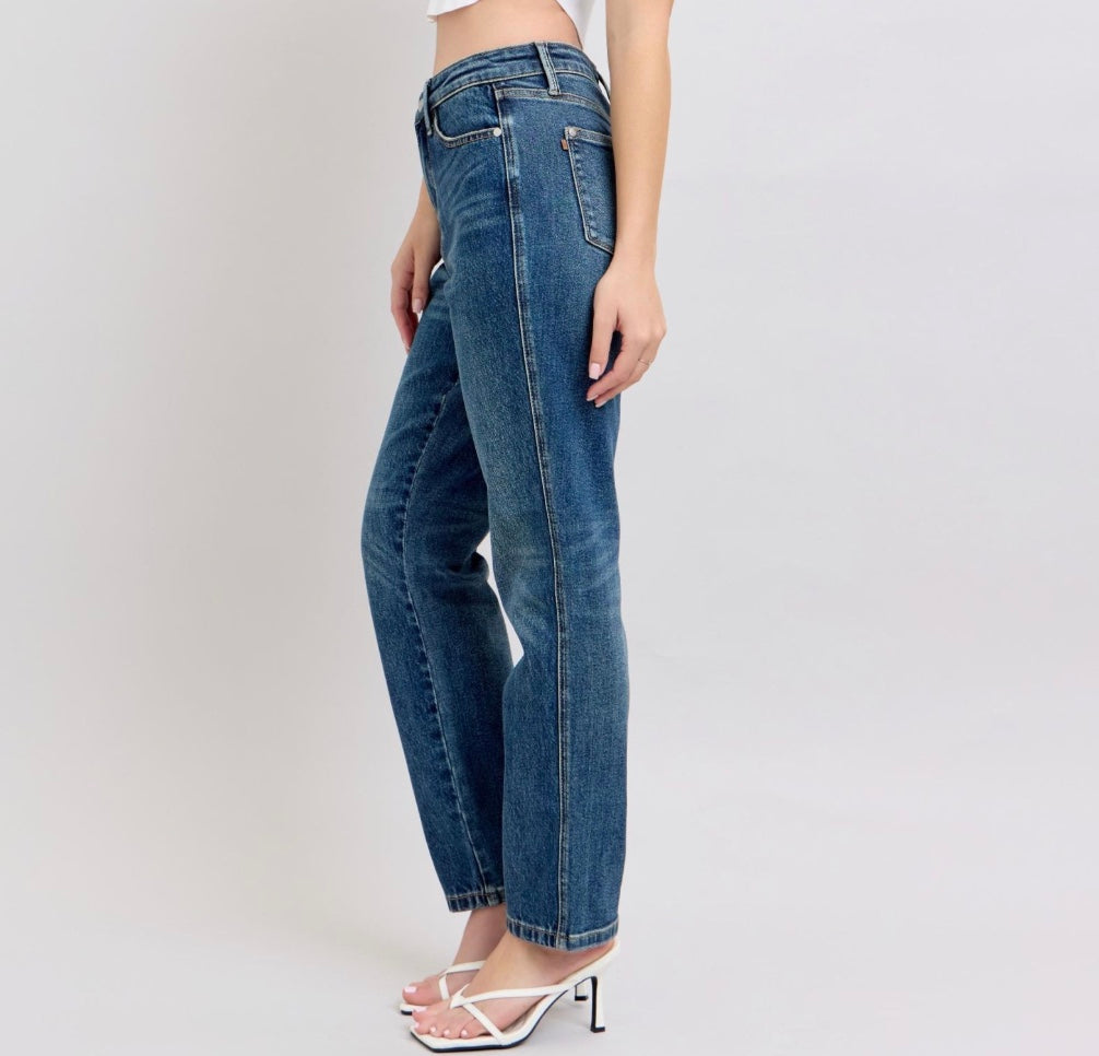 Judy Blue High Waist Rigid Magic Non-Destroy Straight Leg Jeans