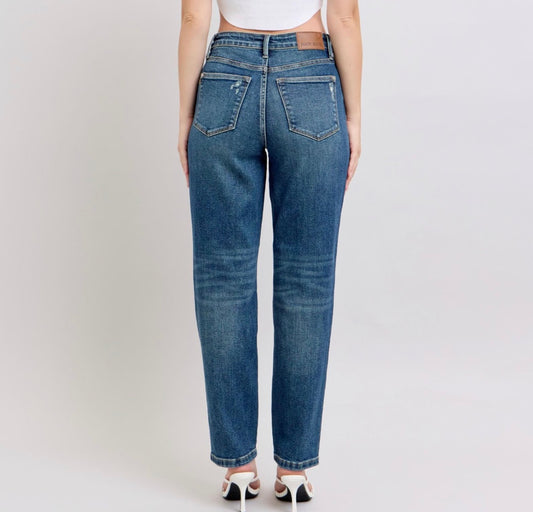 Judy Blue High Waist Rigid Magic Non-Destroy Straight Leg Jeans