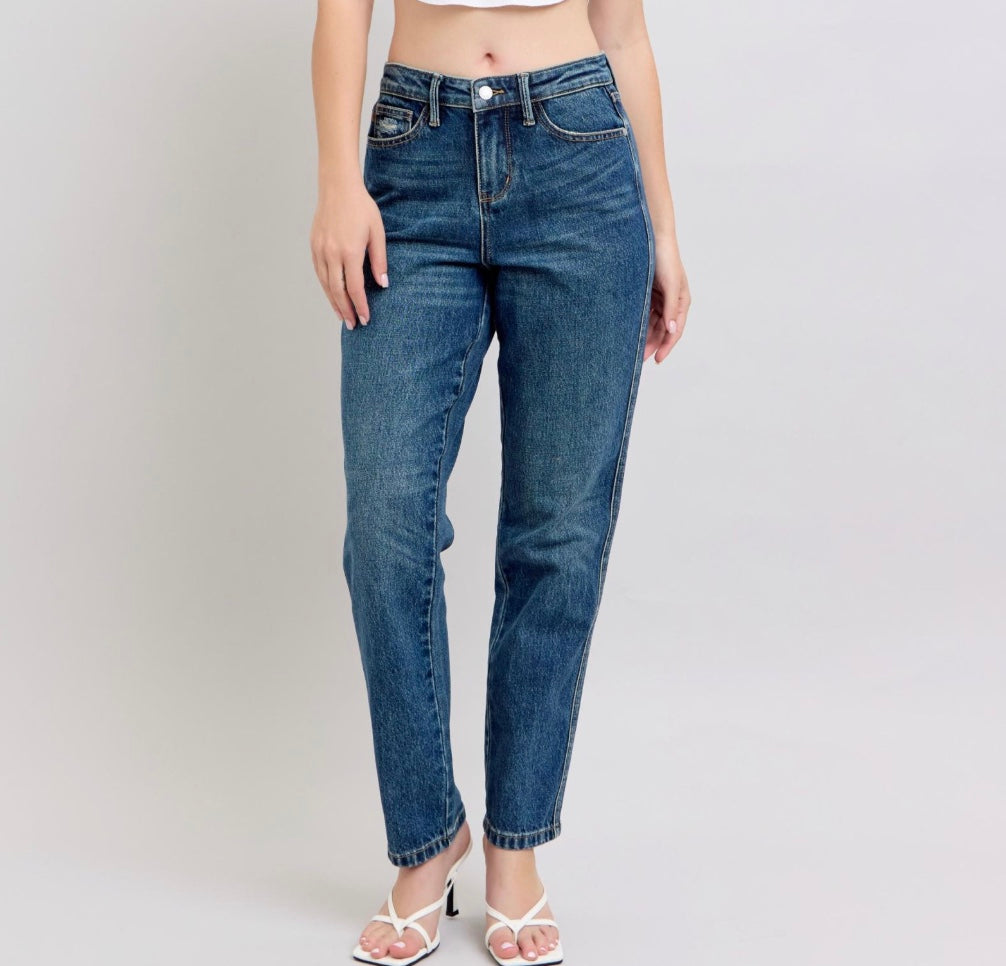 Judy Blue High Waist Rigid Magic Non-Destroy Straight Leg Jeans