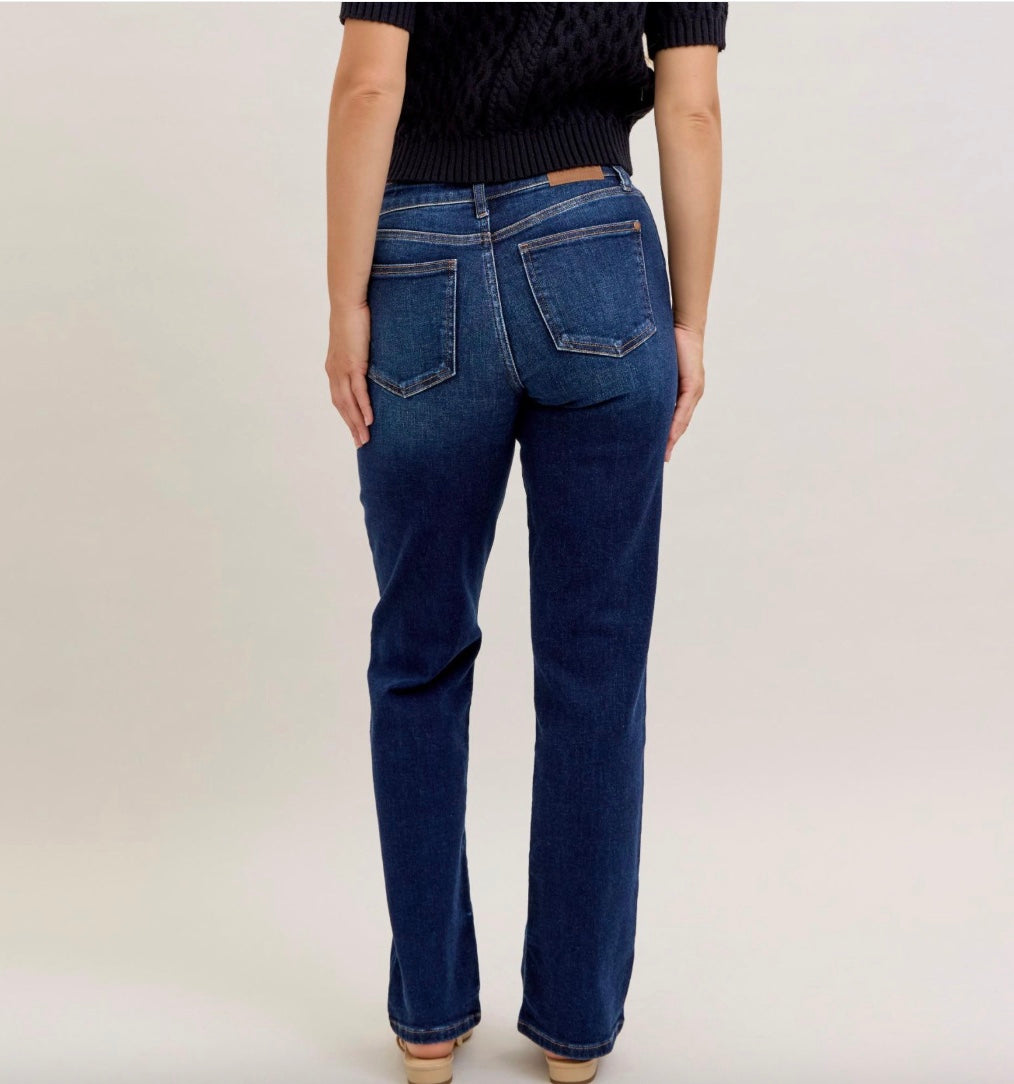 Judy Blue The Everyday Icon Dark Wash Straight Leg Jeans