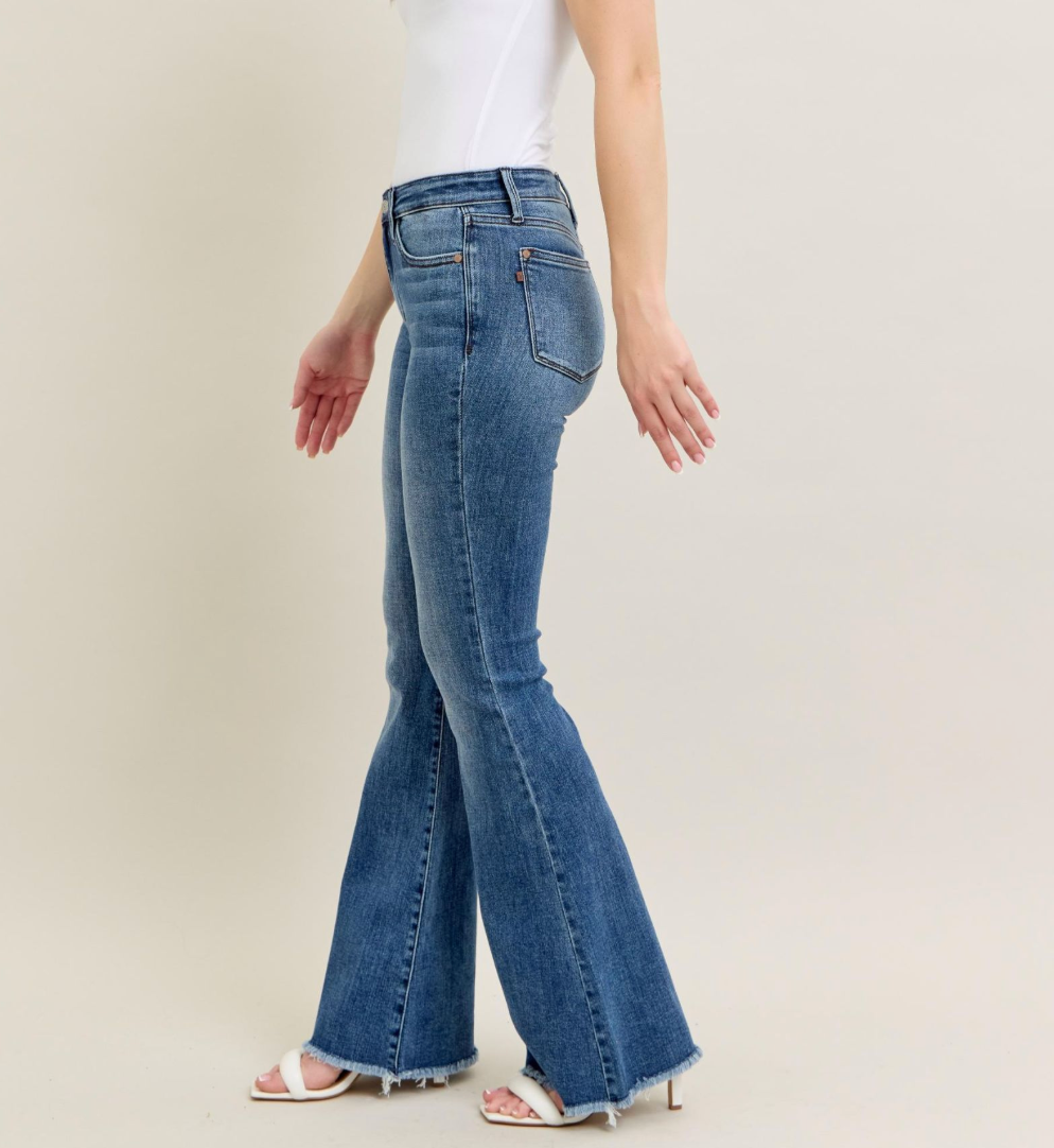 Judy Blue Back in Time Mid-Rise Flare Jeans