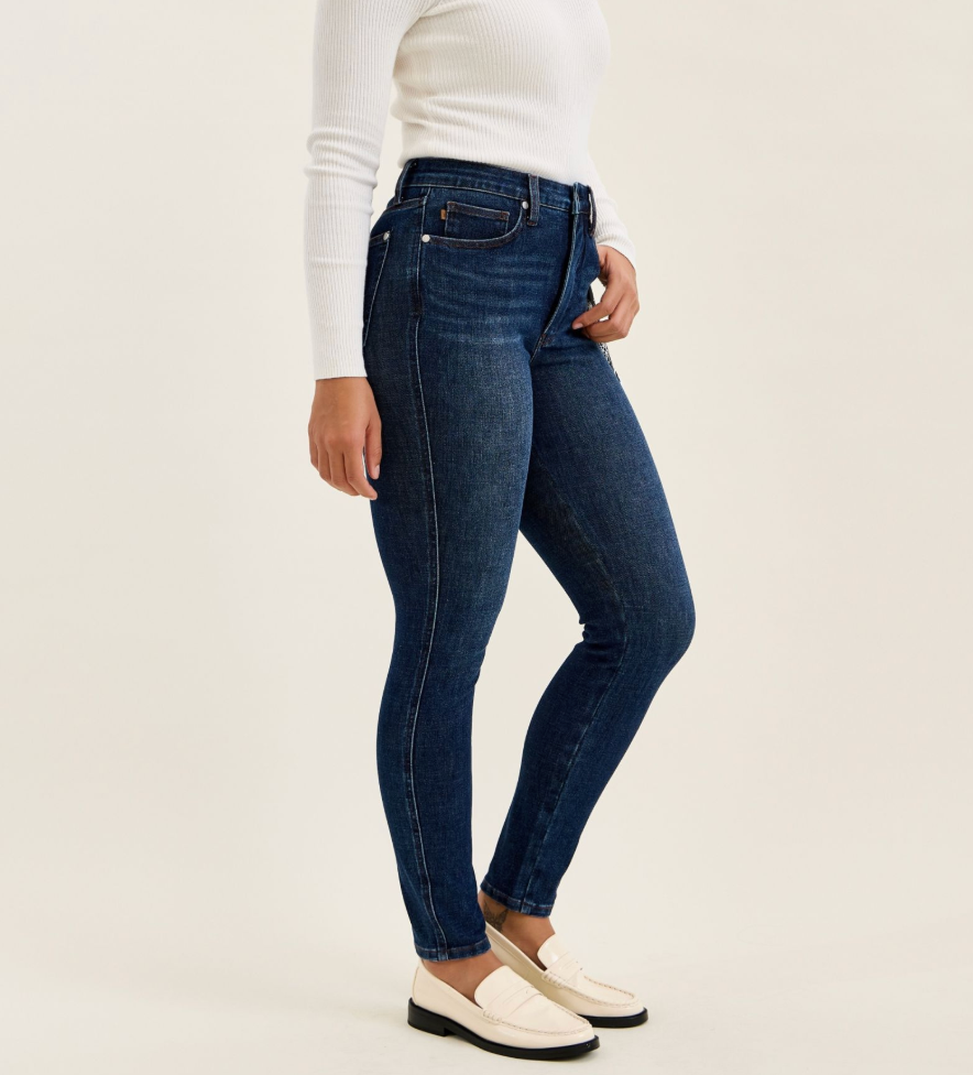 Judy Blue Sienna High Waist Tummy Control Skinny Jeans – Dark Rustic Indigo