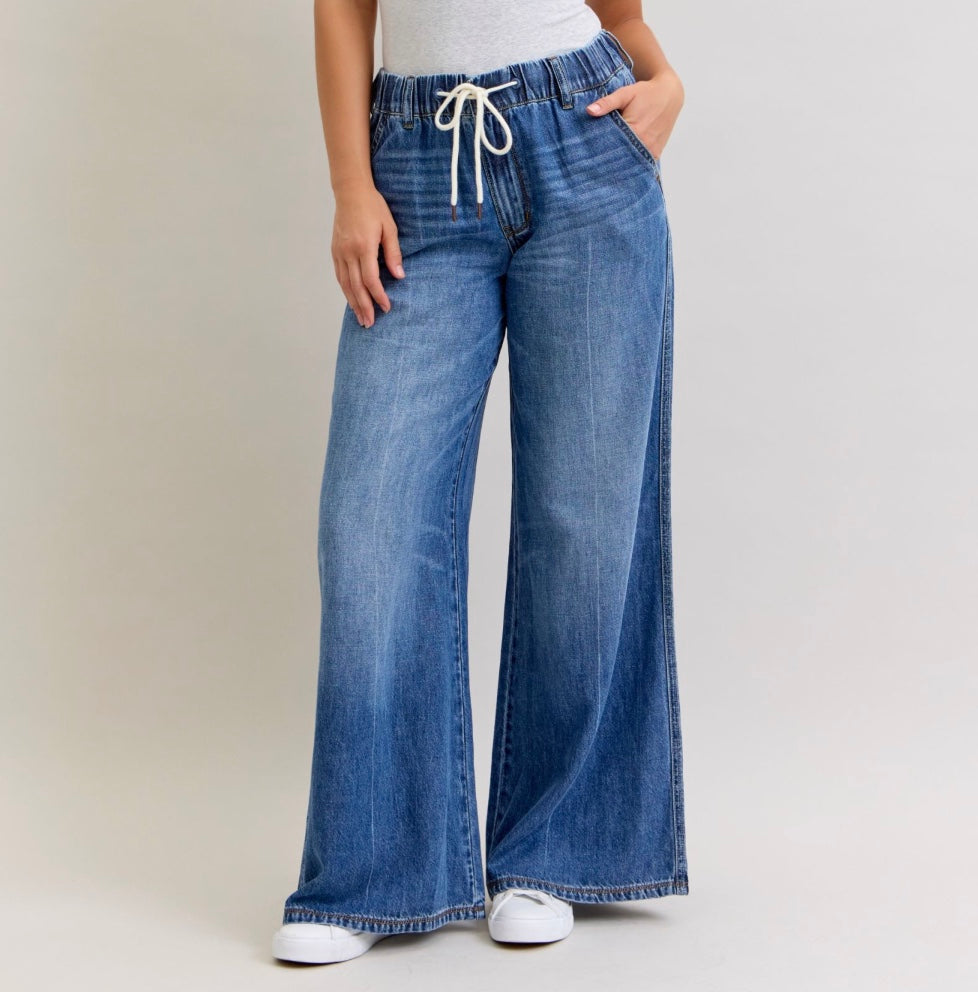 Judy Blue Featherlight Flow High Waist Palazzo Jeans