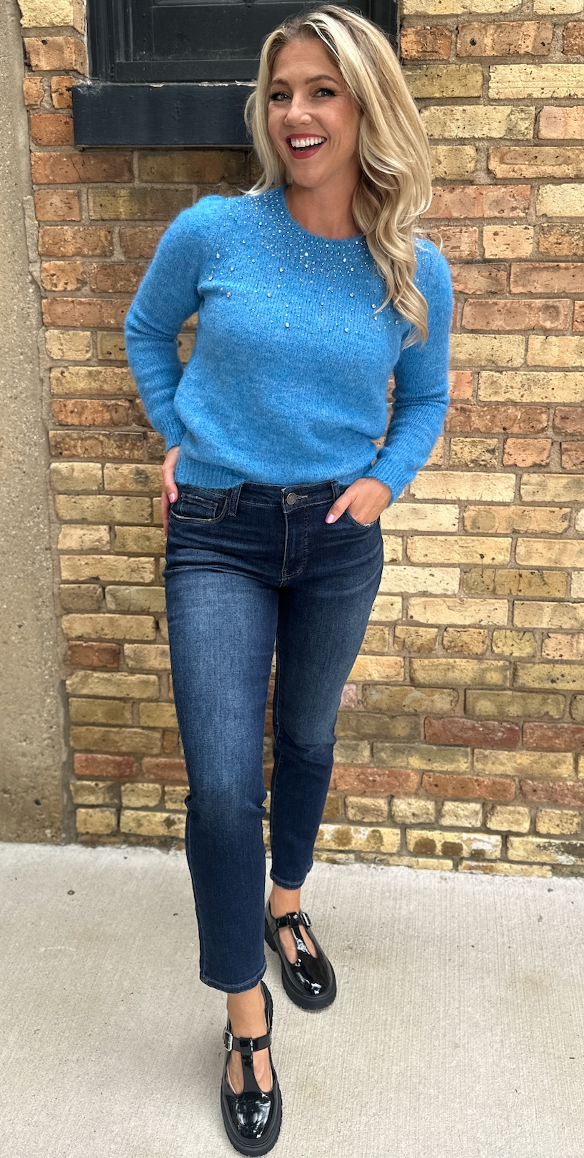 Electric Glam Crystal Sweater