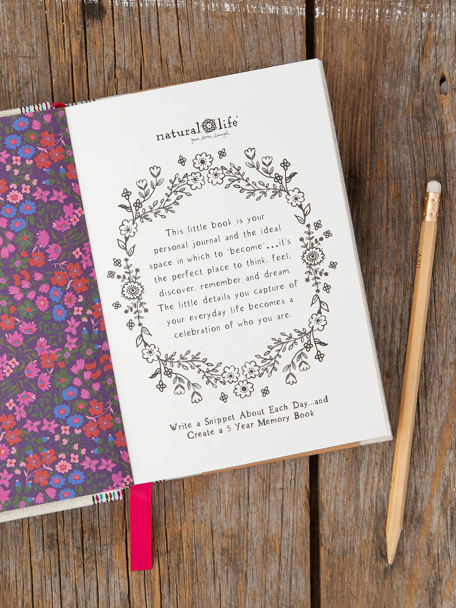 Embroidered 5 Year Daily Journal