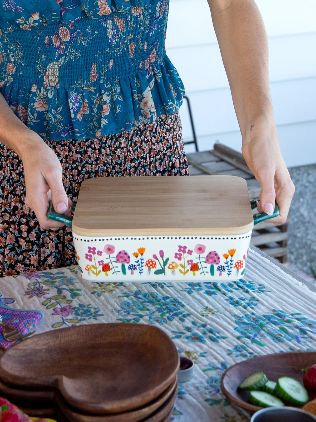 Eat Well Bake & Take Ceramic Dish