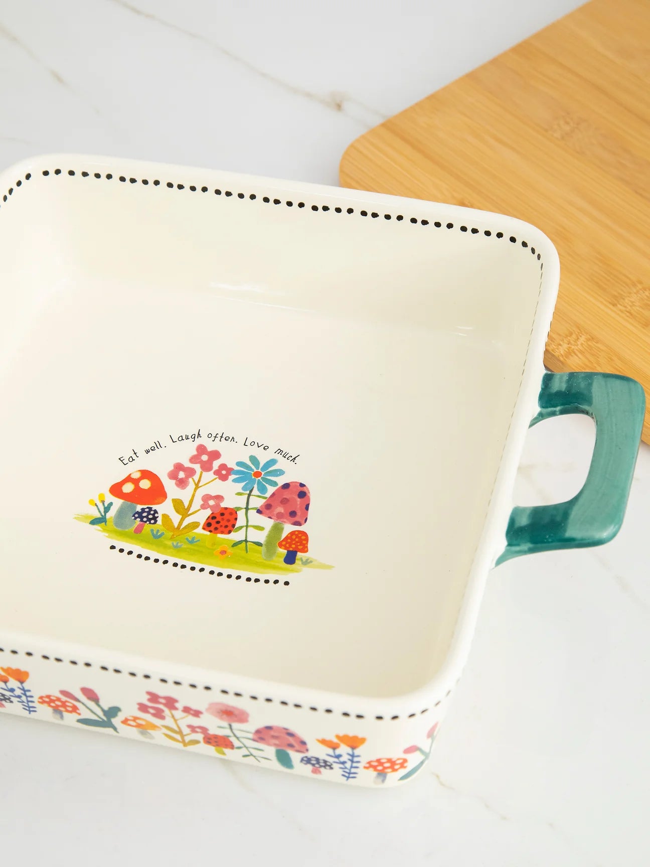 Eat Well Bake & Take Ceramic Dish