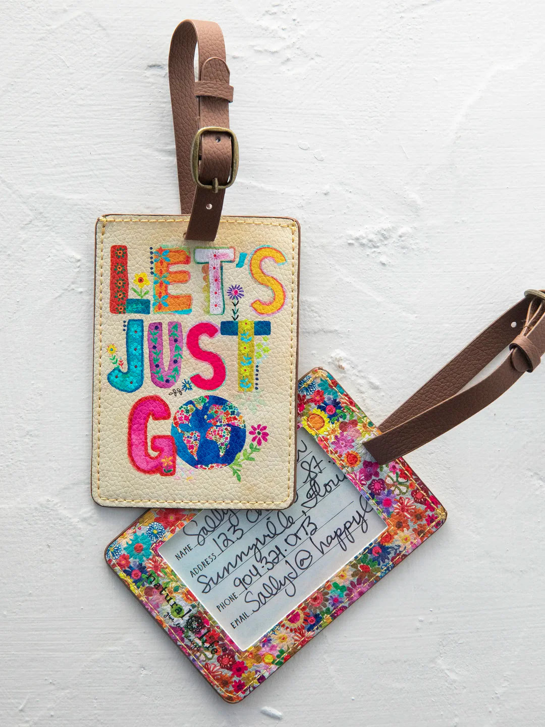 Natural Life Travel Happy Luggage Tag