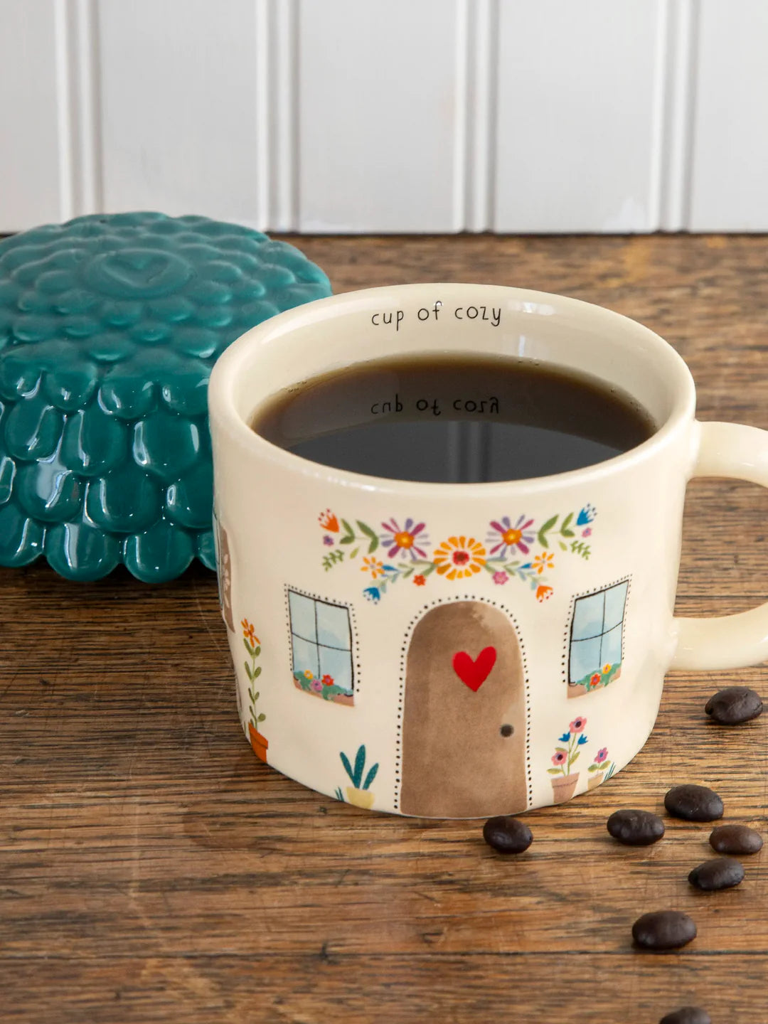 Natural Life Cottage Lidded Mug