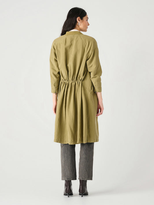 Olive Longline Drapey Bomber Jacket Pizzazz Beloit