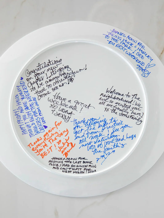 Natural Life Cream Melamine Giving Plate