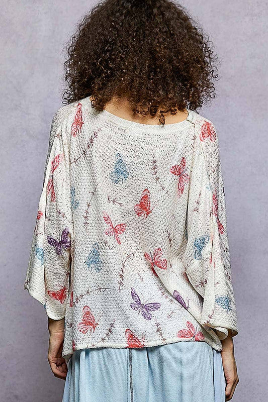 Flutter & Cozy Knit Butterfly Top