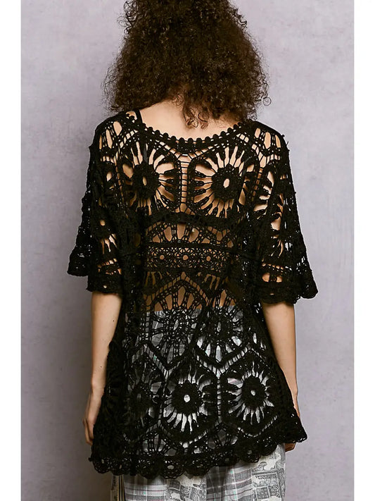 Scallops & Sunshine Crochet Tunic