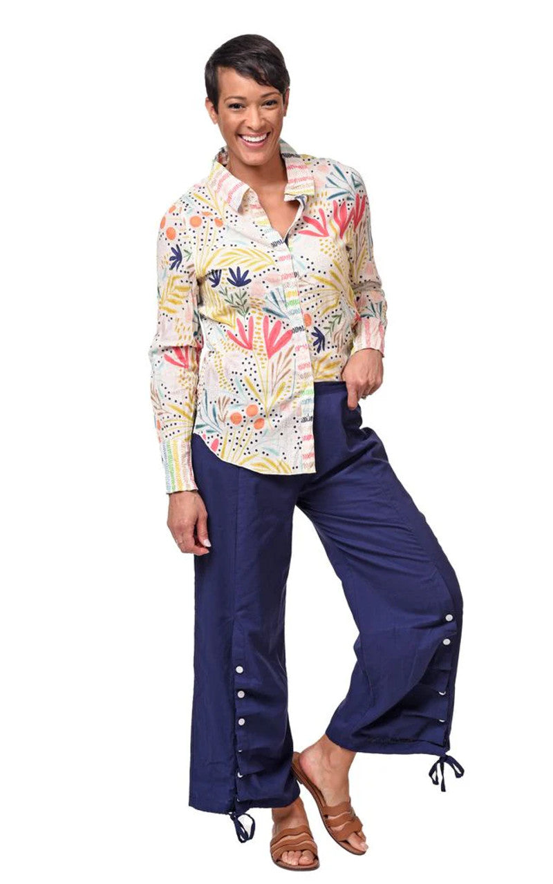 Tulip Whimsy Cotton Gretchen Shirt