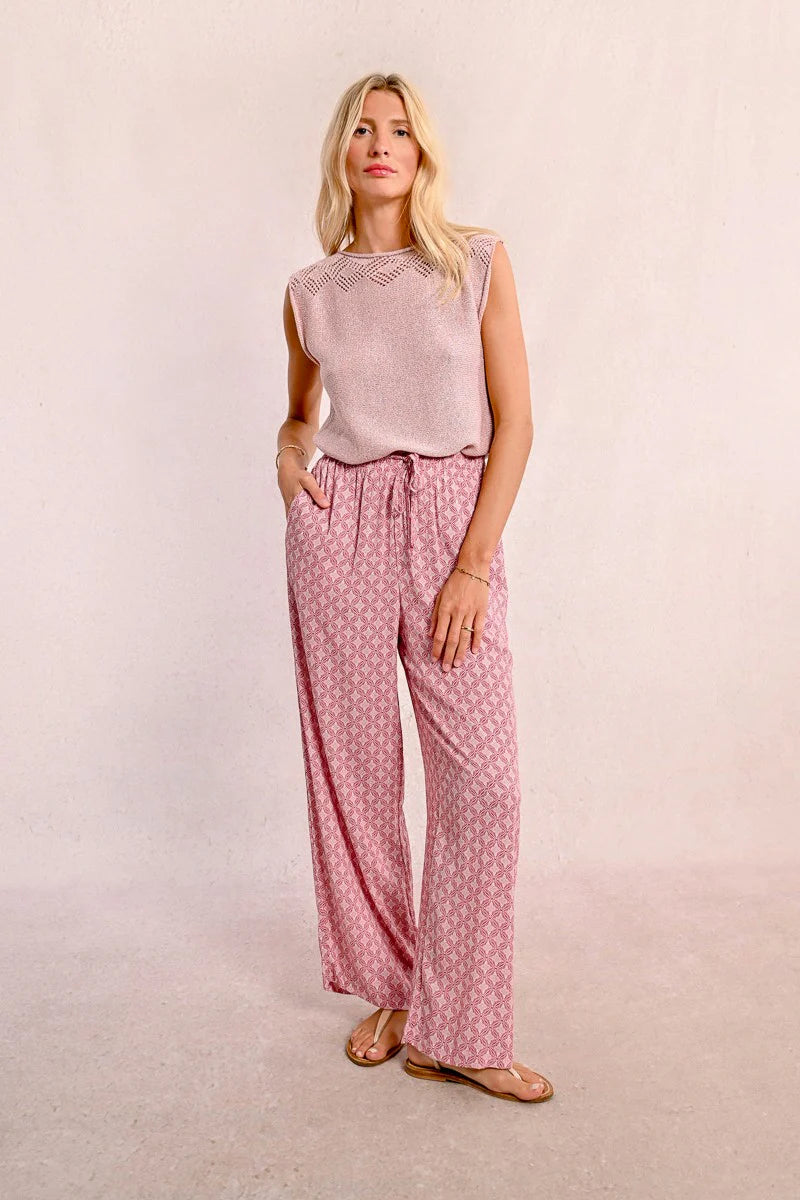 Pretty In Pink Flowy Wide Leg Pants