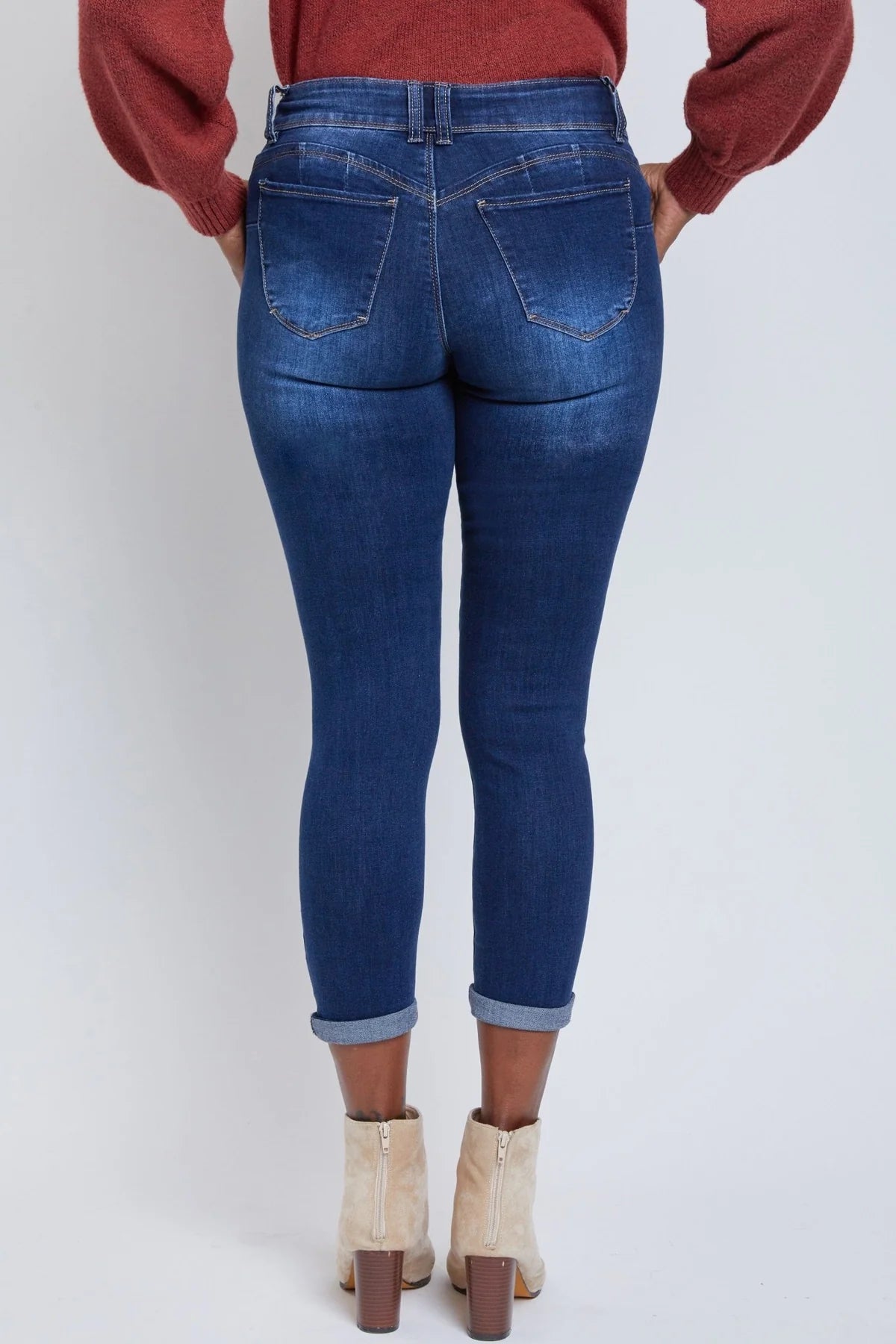Curve Appeal Cuffed Ankle Jeans