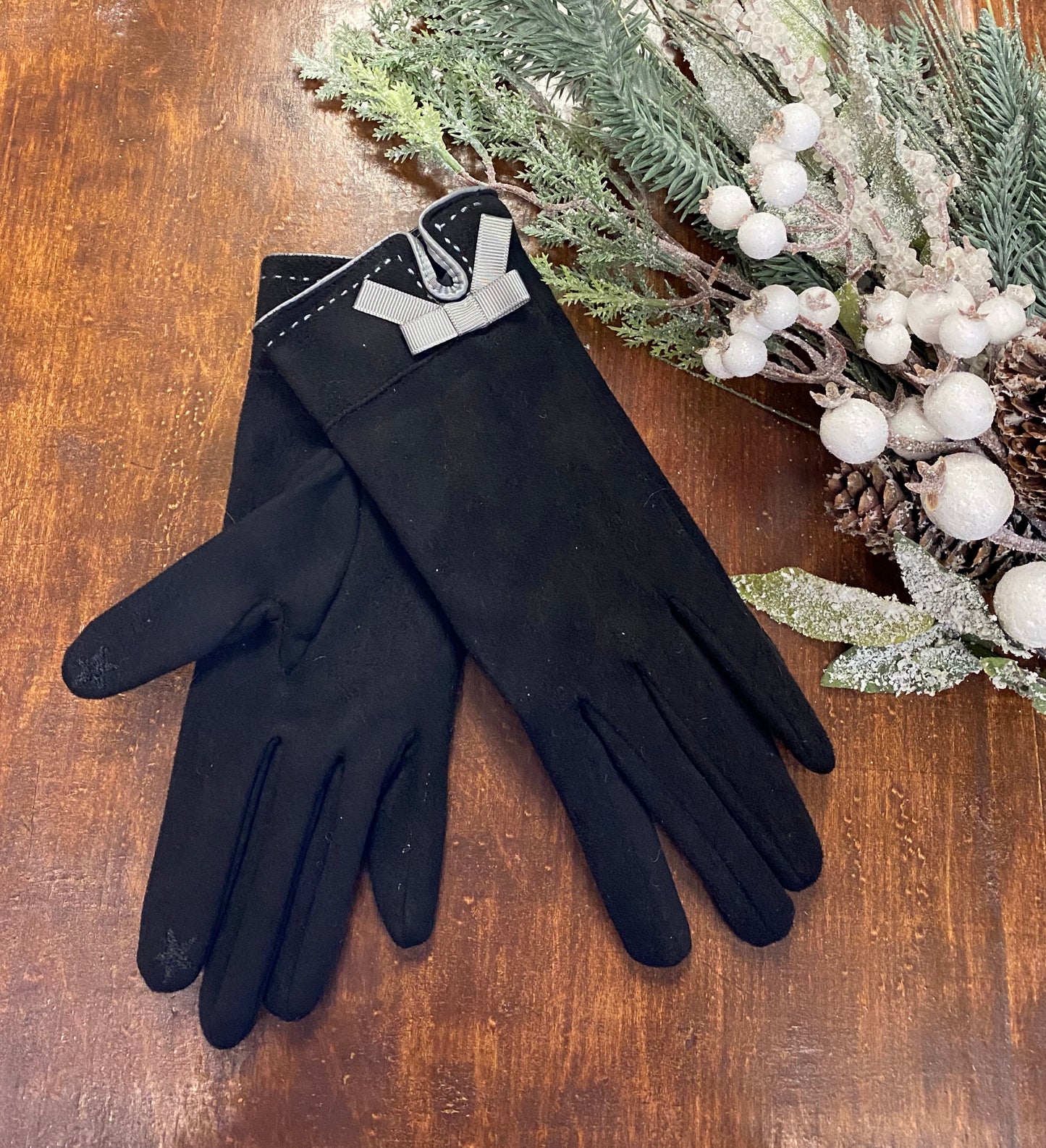 Faux Suede Texting Gloves
