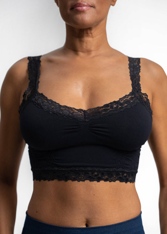 Lace Bralette for Layering | Soft Stretch Lace Coverage Bralette