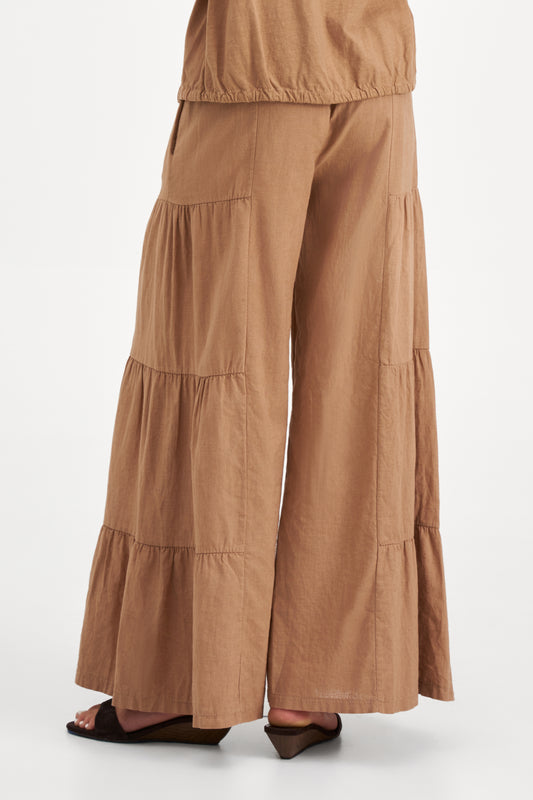 Dulce Tiered Palazzo Pants – Flowy Wide Leg Boho Pants
