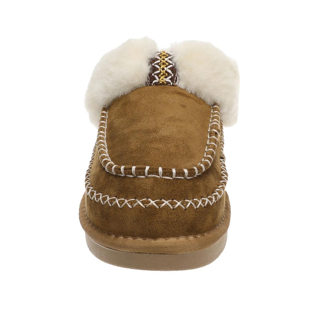 Women's Faux Fur & Faux Suede Moccasin Clogs | Cozy Slip-On Comfort Shoes