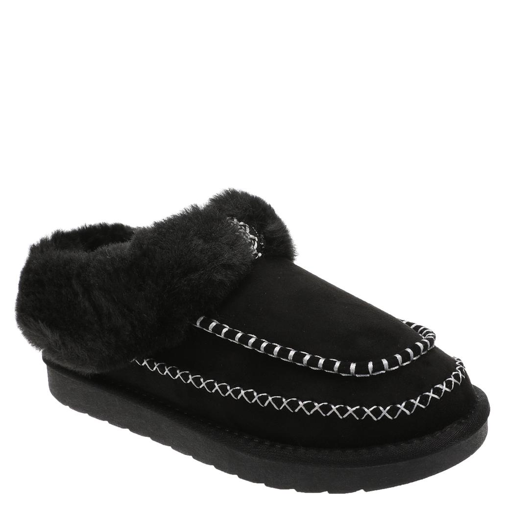 Women's Faux Fur & Faux Suede Moccasin Clogs | Cozy Slip-On Comfort Shoes
