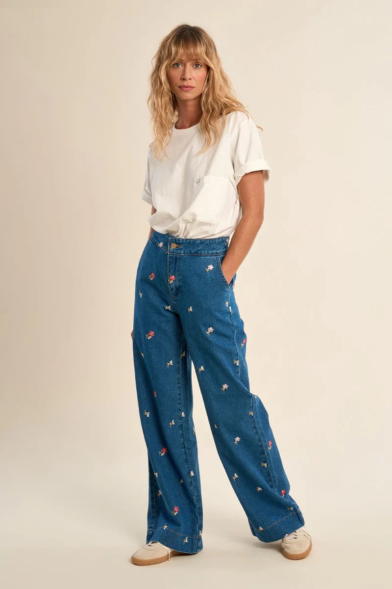 Stitch & Strut Wide Leg Jeans