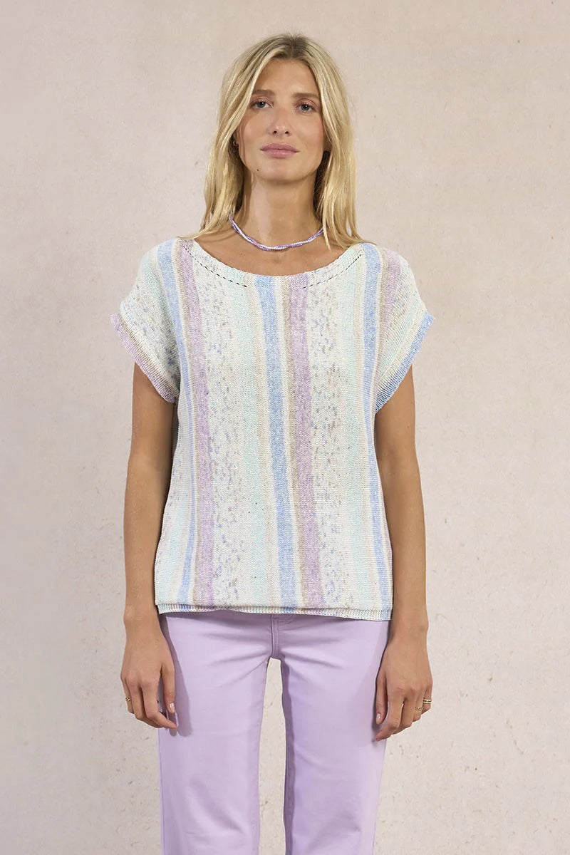 The Mauve Sunset Stripe Sweater