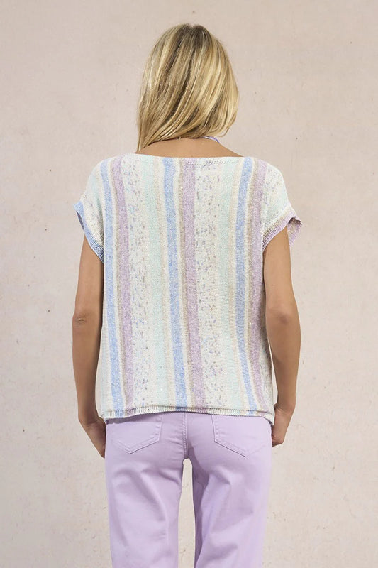 The Mauve Sunset Stripe Sweater