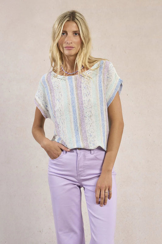 The Mauve Sunset Stripe Sweater