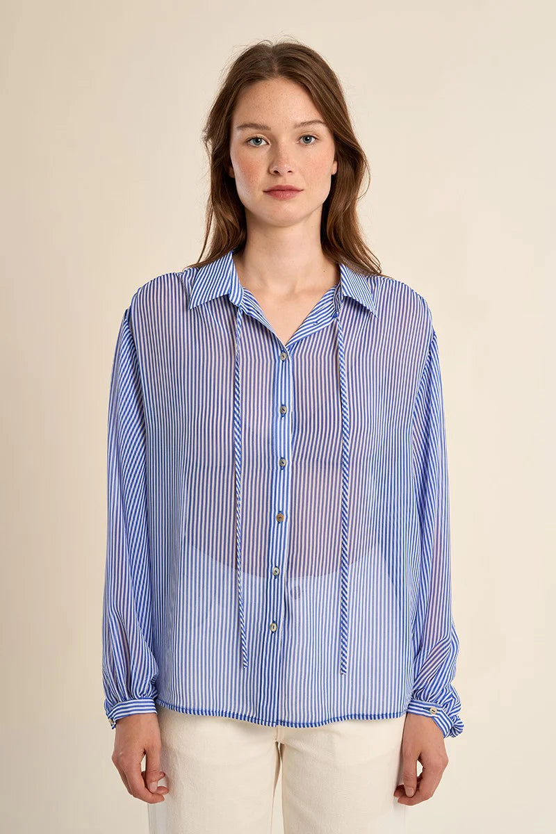 Seaside Stripe Bow Blouse