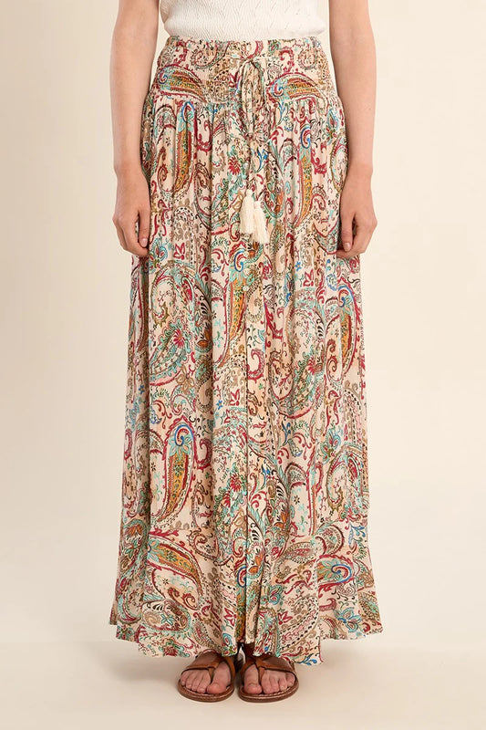 Paisley Sunset Boho Maxi Skirt