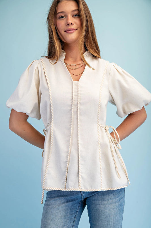 Tied & True Linen Blouse