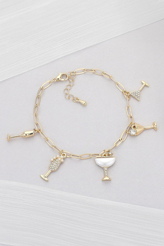 Cocktail Hour Station Paper Clip Chain Bracelet
