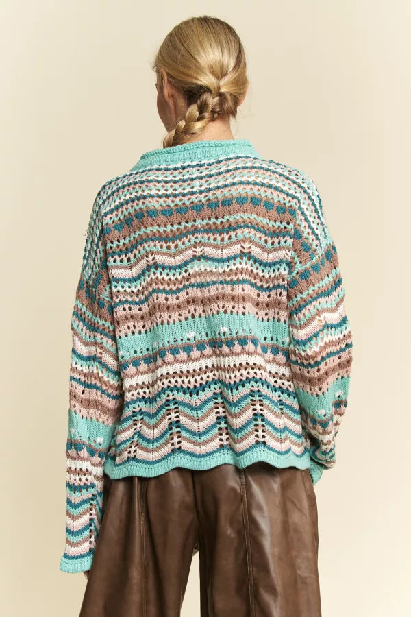 Seafoam Daydream Textured Pullover