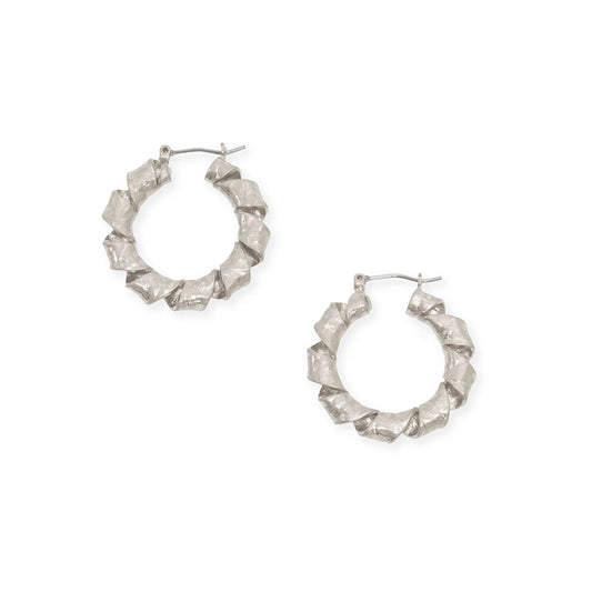 Twisted Ribbon Hoop Earrings