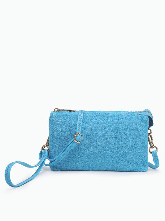 Riley Terry Cloth Monogrammable 3 Compartment Crossbody/Wristlet