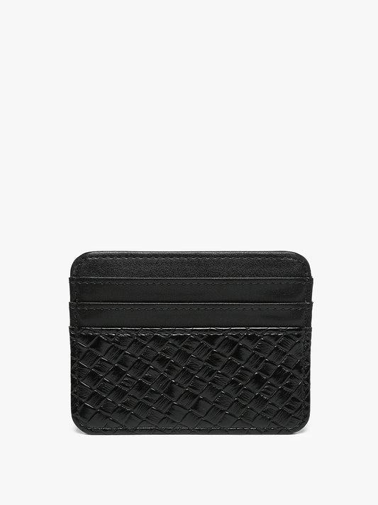 Fatima Faux Woven Card Holder