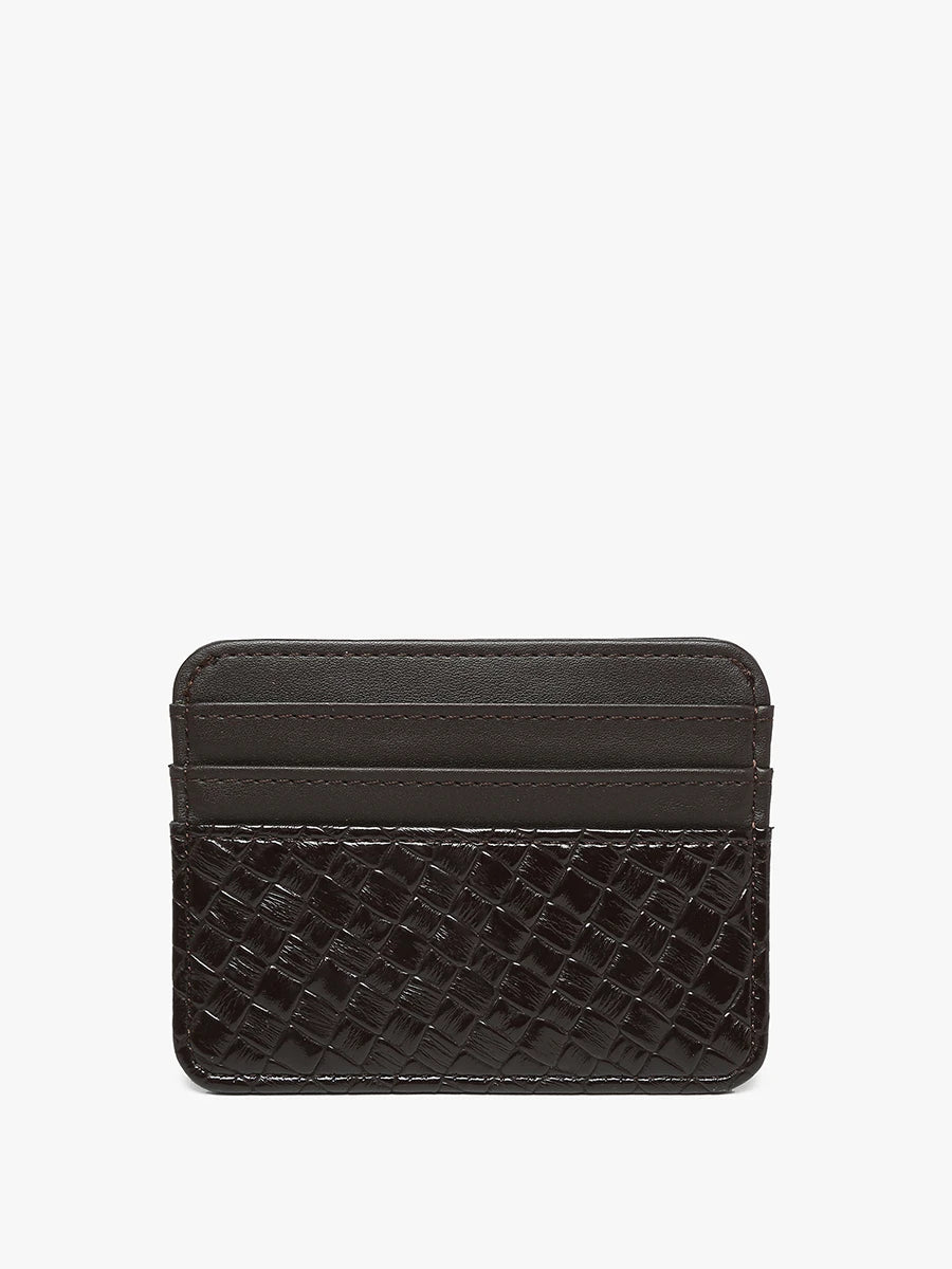 Fatima Faux Woven Card Holder