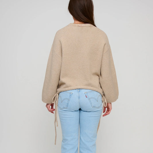 Sloane Drawstring Hem Sweater & Lounge Pant Set | Soft Sweater Knit Matching Set
