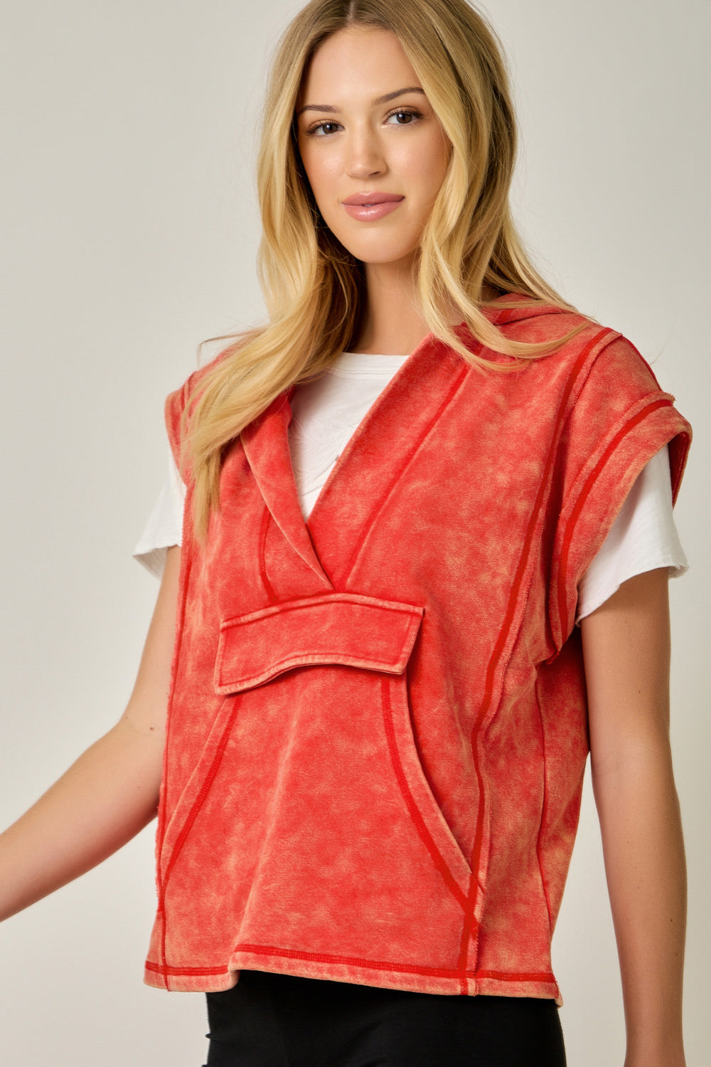Weekend Heat Mineral Wash Hoodie Top