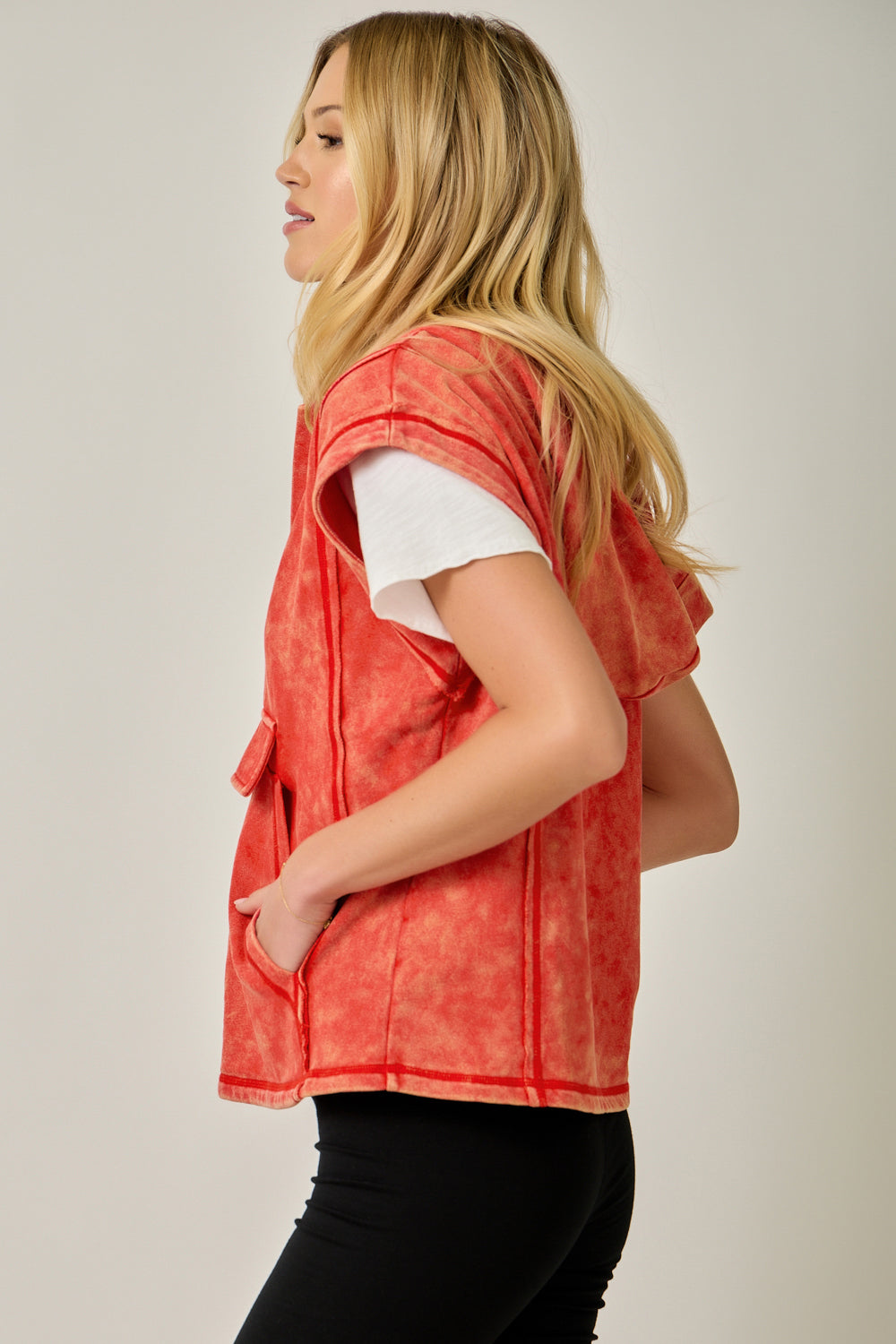 Weekend Heat Mineral Wash Hoodie Top